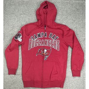 NFL Tampa Bay Buccaneers Team Apparel Full Zip Long‎ Sleeve Hoodie Size Small